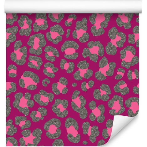 Papel pintado de cuero rosa, morado, rosa y gris para salón y dormitorio, 50x1000 (1/5)