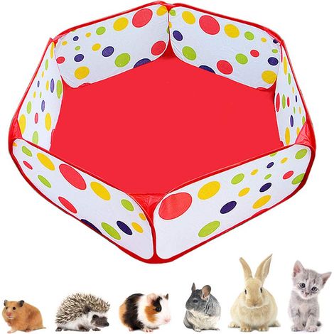 Clôture portable d’exercice extérieur/intérieur en fil métallique pour petites animaux domestiques, cochon d’Inde, lapin, hamster, chinchillas et hérissons (1/5)