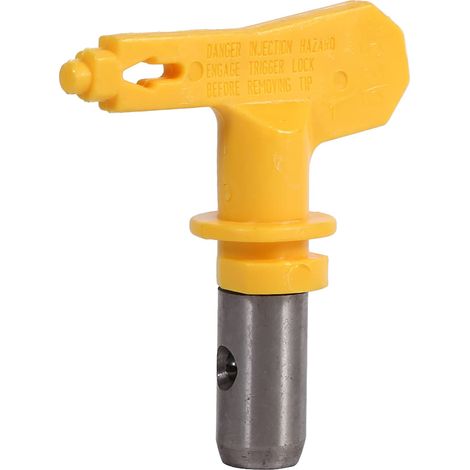Ugello Airless, Ugello per pistola a spruzzo Airless Haofy Yellow, Ugello per pistola a spruzzo Airless reversibile per vernici al lattice, dispersioni, vernici antiruggine, 525