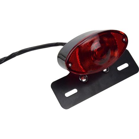 Motorcycle Street Bike Refit Rear LED Headlight Brake Running Turn Signal License Plate Mount Tail light Lamp Replacement For ATV Scooter (1/4)