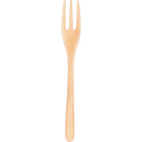 Fourchette en Bois pour Salade de Fruits, Fourchette à Dessert pour Déjeuner, Ustensile de Cuisine pour Bureau et Extérieur (1/5)