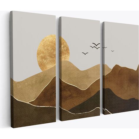 Tableau triptyque - Paysage désertique (1/4)