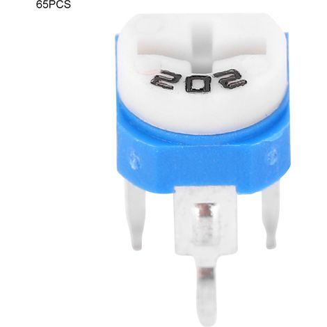 Set mit 65 blauen und weißen einstellbaren Widerständen, Werte von 100 Ω bis 1 MΩ, Sortiment mit 13 verschiedenen Werten für Elektronikprojekte (1/5)