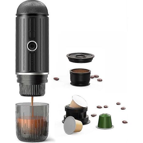 Machine à expresso électrique portable, mini cafetière avec batterie rechargeable pour le camping et la randonnée (1/5)
