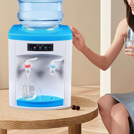 Wasserspender 550W Kalt- und Warmwasserspender Abnehmbares Design Heiß-/Kaltwasserspender für Schlafzimmer Studio Schreibtisch Nachtschrank Teetisch etc (Kalt/Warm/Heiß) (1/5)