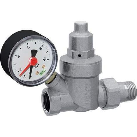 Riduttore di pressione attacchi M-F Far Rubinetterie 2864-2865-2866-2867  Cromo - 1/2" - Con manometro (1/2)
