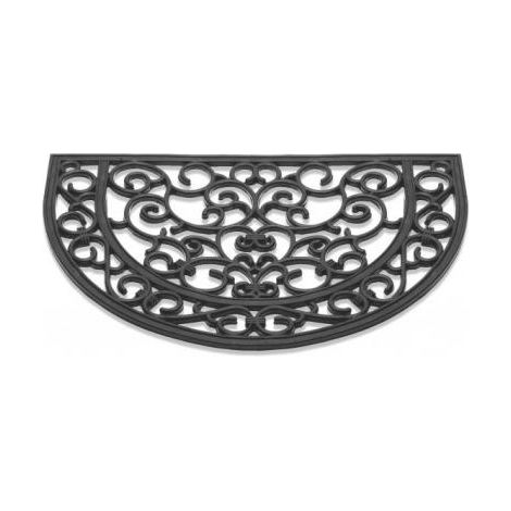 Gummi-Türmatte - "Klassik-Ornament" - Halbrund - 40x60cm - Elegant und rutschfest