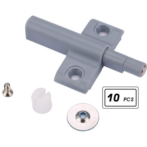 Lot de 10 loquets magnétiques pour portes de placard, butoirs de tiroir sans amortisseur (petit format)