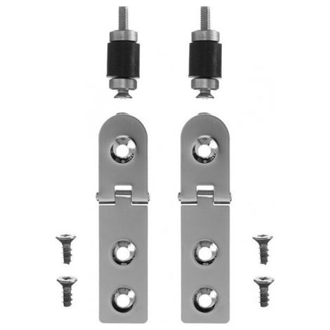 Duravit paire de charnières pour couvercle d&39urinoir Fizz 0061231000 sans amortisseur de fermeture, chromé