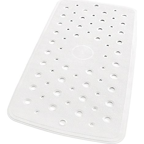 Tappeto Doccia Vasca Bagno Ruvido con Ventose Antiscivolo Profumato 100% Made In Italy Bianco - 36x71 cm