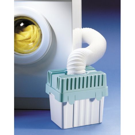 WENKO Condensatore Asciugatrice, Deumidificatore per asciugatrice, Capacità fino a 8 litri d'acqua, Plastica, 28,5x29x23,5 cm, Grigio (1/3)