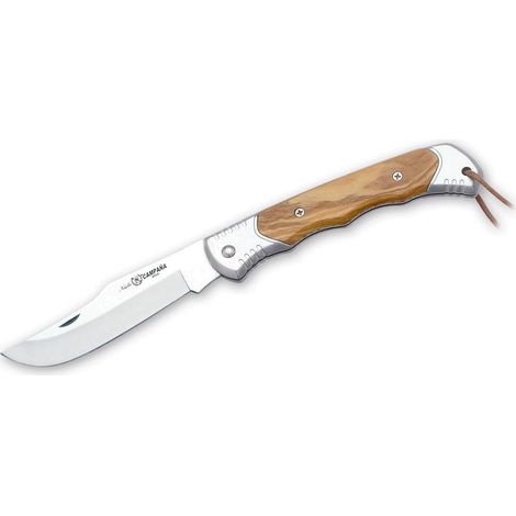 Navaja Campaña 0100 Miguel Nieto de 20 cms, con hoja de acero de 9 cms y mango de Cromo duro y madera natural de olivo