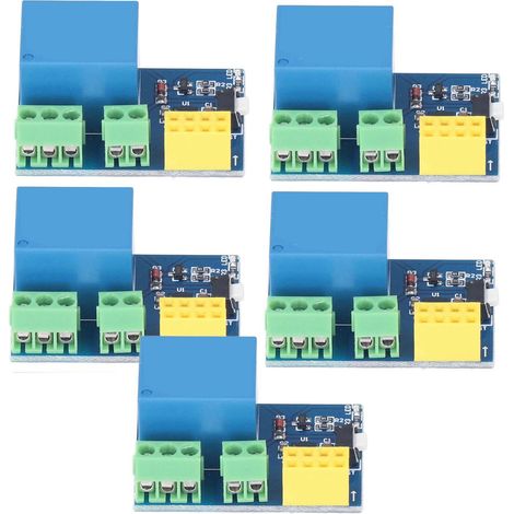 5 Stück WLAN-Relaismodul-Platine, WLAN-Smart-Steckdosenrelais, Steuerung per Mobiltelefon-App für DIY-Projekte (1/5)