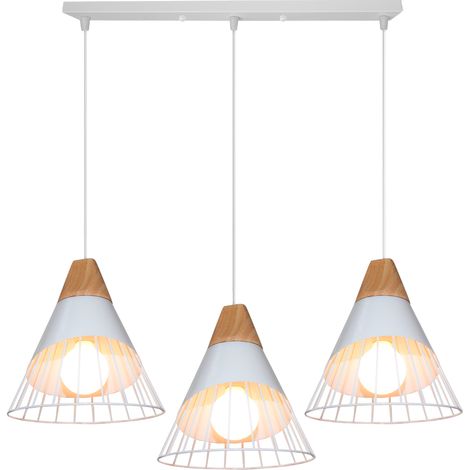 Modern Industrial Ceiling Light Metal Lamp Shade 60W Maximum White Retro Pendant Light Industrial Ceiling Light