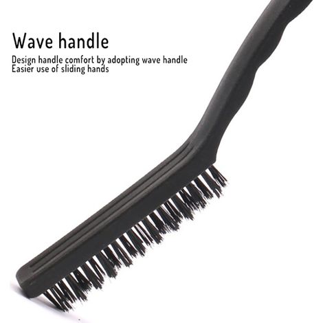 [Yuexinghui] Offre spéciale : Lot de 3 brosses à dents industrielles de 23 cm pour le nettoyage de voiture, l'élimination de la rouille et le décapage de la peinture, et brosse métallique.