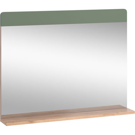 Espejo de baño Izan, Goldkraft roble/verde, 80.1 x 62 cm con Aböage, Vicco