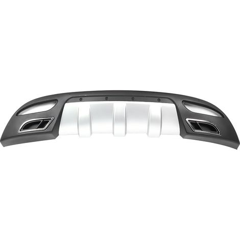 de diffuseur de pare chocs arrière noir argent mat (1/2)
