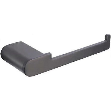 Accessoires de salle de bain gris anthracite : barre porte-serviettes porte-papier toilette. (1/3)