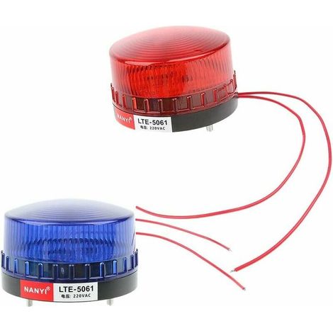 -2 pezzi 220V LED lampeggiante luce di avvertimento lampada di avvertimento illuminazione di emergenza per auto (1/5)