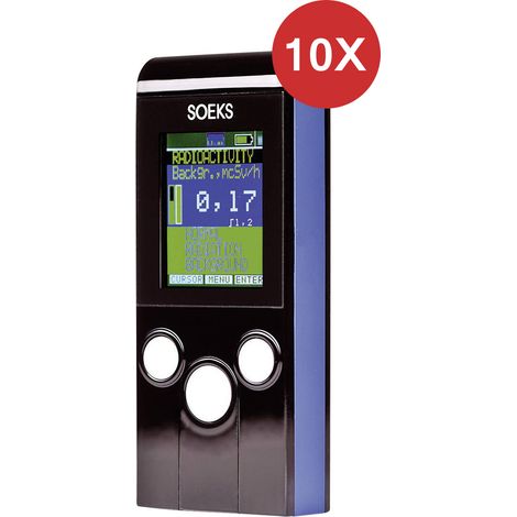 Pack 10 Détecteurs de Radioactivité Compteur Geiger Radiomètre Dosimètre - Soeks 01M - Mesure Gamma Beta X Ray ALAR Geiger Counter (1/5)