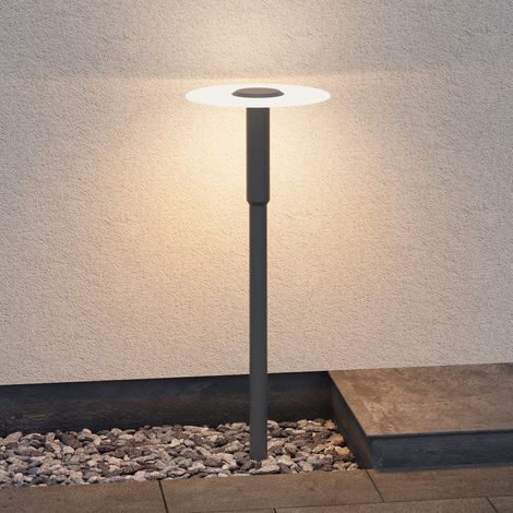 doporro Lampione da Giardino 3000K, Luminoso da Giardino IP65 Paletti Esterni Led φ30x80.4cm in Alluminio per Giardini, Parchi, Aree Residenziali e Ingressi StellaeLights, Sabbia grigio scuro (1/5)