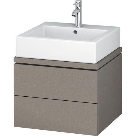 Mobiletto Duravit L-Cube Vanity per consolle, larghezza 520 mm, profondità 477 mm, 2 cassetti, colorazione: Terra Opaco - LC580801414 (1/5)