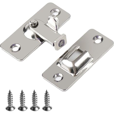 Serrure À Gâche À Angle Droit - 44 X 19 Mm - Pour Porte Intérieure Salle De Bain Toilette - Acier Inoxydable - Lot De 1 (1/5)