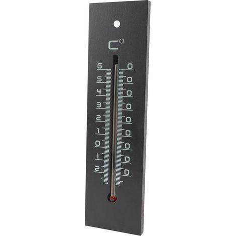 Stil modernes Thermometer schwarz 22 cm