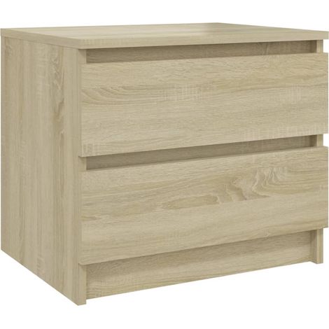 vidaXL Bed Cabinet Sonoma Oak 50x39x43.5 cm Engineered Wood