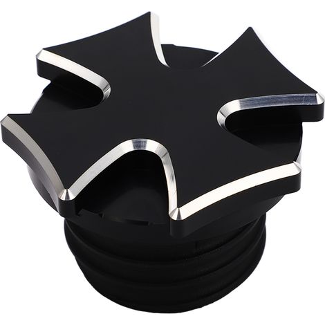 Bouchon de réservoir moto CNC aluminium noir, bouchon d'essence décoratif ventilé, remplacement pour Touring (1/5)