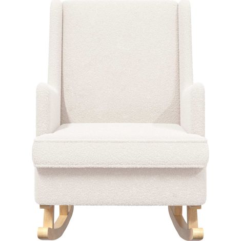 vidaXL Rocking Chair Cream 62 x 80 x 85 cm Bouclé