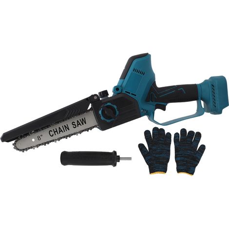 Motosierra inalámbrica sin escobillas de 8 pulgadas, mini motosierra de mano con engrasador para poda y corte de madera, 18 V (1/5)