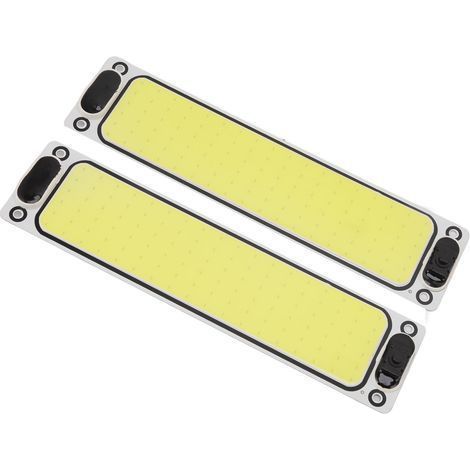 Lot de 2 lampes de lecture intérieures pour voiture, panneau LED 108COB 32W 600lm 6000K, plafonnier étanche IP54 avec interrupteur, alimentation 12-24V CC (1/5)