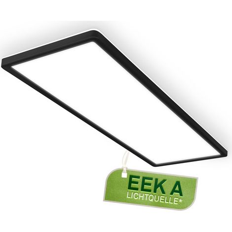 Briloner Pannello LED con sorgente luminosa EEK A 58 cm rettangolare 14W, 3000lm, 4000K bianco neutro backlight nero - Plafoniera LED soggiorno camera ufficio (1/5)