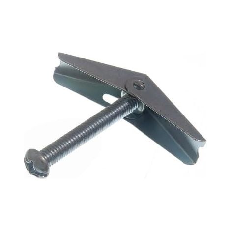 Lot de 10 chevilles à ressort pour plaque de plâtre + vis M6 x 50 mm (1/2)