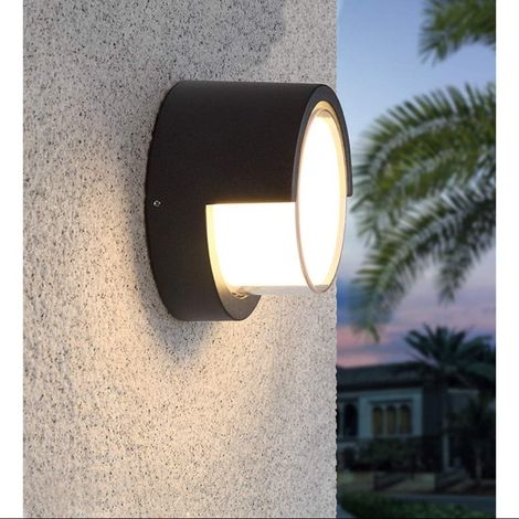 Apliques de pared LED para exterior, impermeables, de 12 W, con iluminación vertical y horizontal para porche, patio, garaje y puerta de entrada (luz cálida) (1/5)