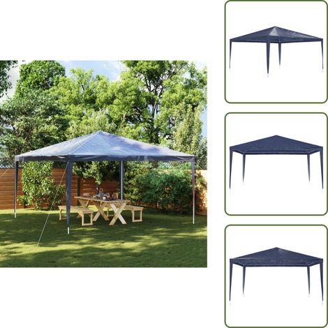 Tente de réception 4x4 m bleu - Tente De Réception - Auvent - Abri Jardin - Parasol - Fête Extérieure (1/5)