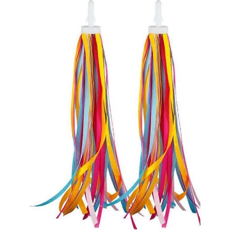 Pompons colorés pour vélo, rubans, guirlandes pour guidon de vélo, décorations amusantes pour vélos d'enfants. (1/5)