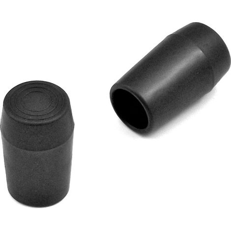 Ajile - Embout enveloppant rond diamètre 12 mm pour usage intensif NOIR