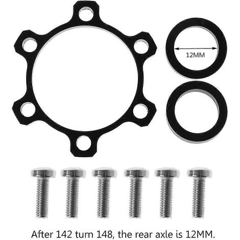 Adaptateur de moyeu de vélo en alliage, entretoise de conversion avant/arrière 100 à 110 mm / 142 à 148 mm (1/5)