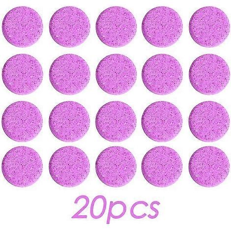 Comprimés effervescents pour le nettoyage de voiture, nettoyant pare-brise solide, agent lave-glace universel pour la maison, les toilettes et les vitres de voiture, dépoussiérant (20 unités). (1/5)