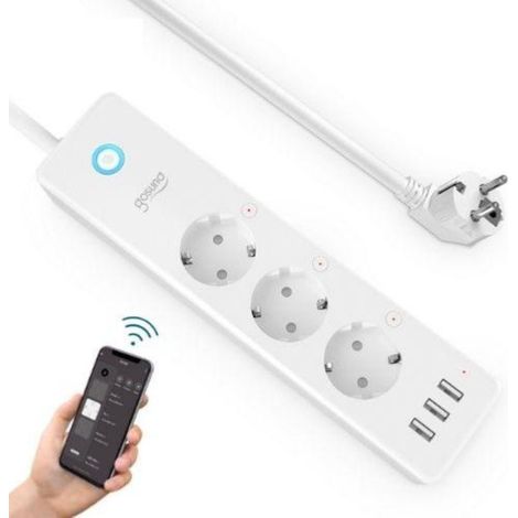 Multiprise Connectée WiFi 3G 15A + 3 Ports USB 3.1A Blanc - SILA