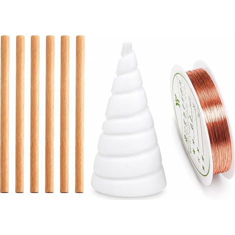Piquets pour Plantes d'électroculture, Fil de cuivre Pur pour Culture de Plantes, Bobine en Spirale, gabarit d'antenne de Jardinage, kit de Fabrication d'antennes (Grand) (1/5)