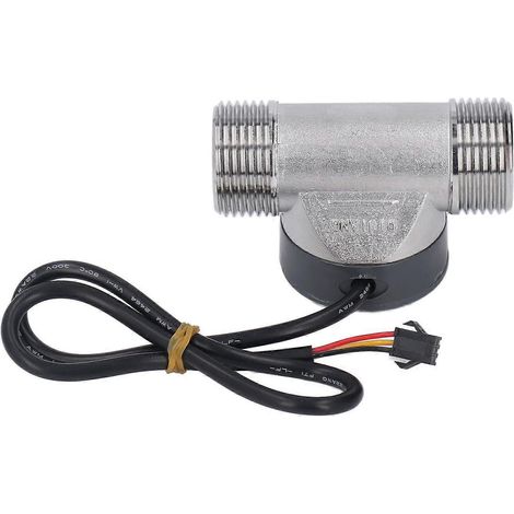 Durchflussmesser mit Durchflussmesser, Zähler und Sensor aus Edelstahl für Pools, Fischteiche, 3,5–24 V DC