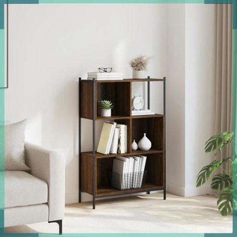 838887 Bibliothèque chêne marron 72x28x109 cm bois d'ingénierie (1/5)