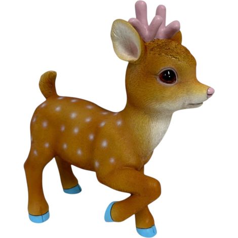 Dekofigur Bambi groß 30 x 12,5 x 26,5 cm bunt Weihnachtscharaktere