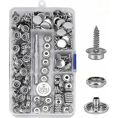 MUMU 152pcs Marine Grade Canvas Boat Cover Snap Fasteners Set (1/4)