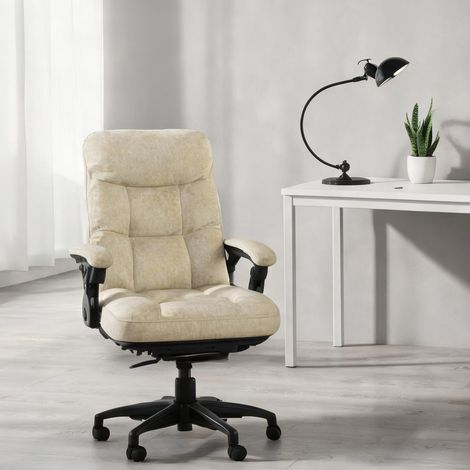 Chaise de bureau beige en velours 100 polyester 67 x 72 x 119 cm (1/5)