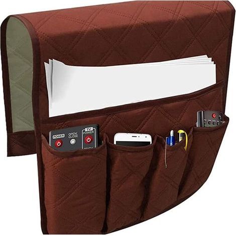 Organiseur d'accoudoir de canapé. chaise inclinable suspendue étanche avec sac de rangement à 5 poches (1/4)