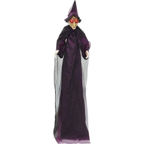 Hanging Halloween Talking Witch Purple 216 x 125 cm Polyester vidaXL (1/5)